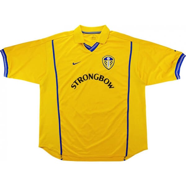 Thailande Maillot Football Leeds United Domicile Retro 2000 2002 Jaune